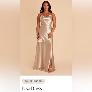 Birdy Grey Lisa Long Shiny Satin Dress